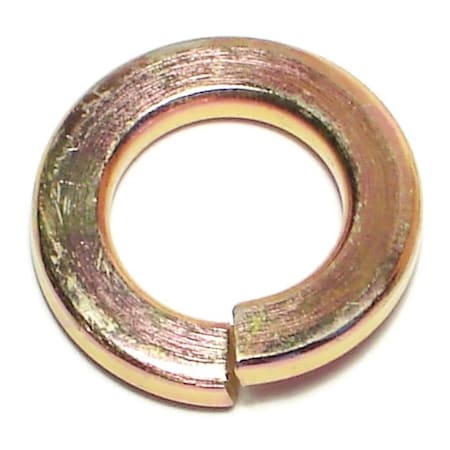 Midwest Fastener Split Lock Washer, For Screw Size 1/2 in Steel, Zinc Yellow Finish, 15 PK 65525